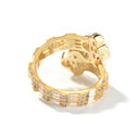 ICED CLOVER RING