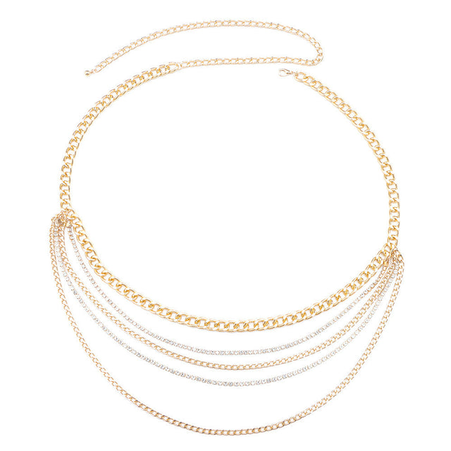 5 Gold Stack Waist Chains Bundle