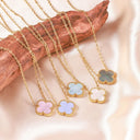 Mother Of Pearl Clover Necklace