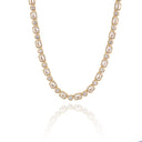 CLUSTERED CIRCLE TENNIS CHAIN - 10MM GOLD