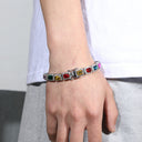 Rainbow Emerald Cut Bracelet