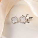 925 Mother of Pearl Clover Studs