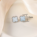 925 Mother of Pearl Clover Studs