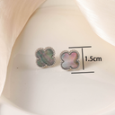 925 Mother of Pearl Clover Studs
