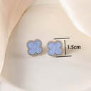 925 Mother of Pearl Clover Studs
