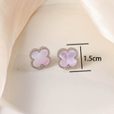 925 Mother of Pearl Clover Studs