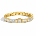 Baguette tennis bracelet in Gold finish