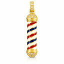 AI-generated illustrative product photo of the Barber Pendant in yellow gold