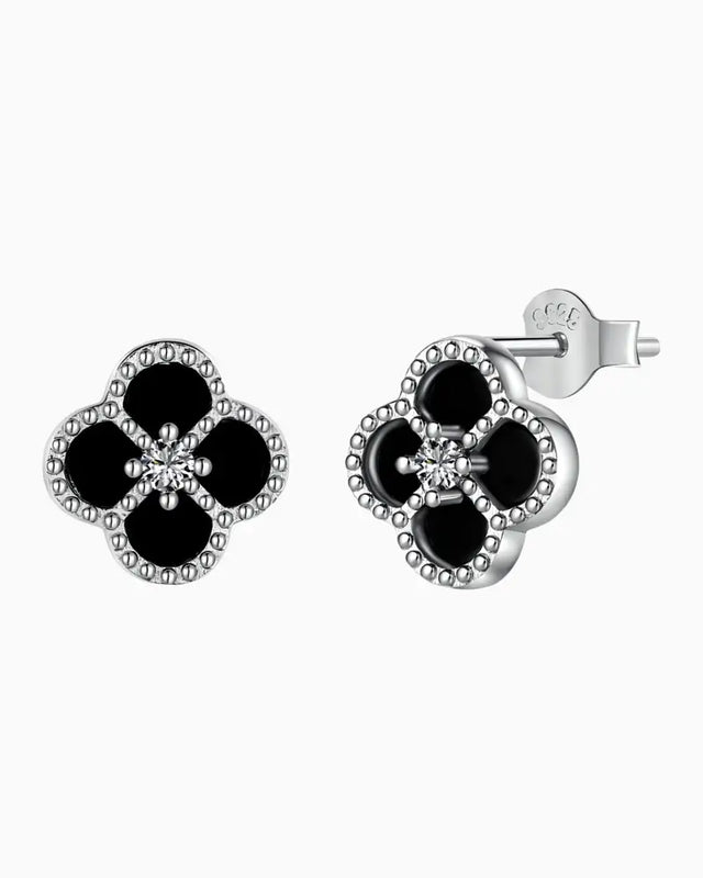 BLACK EMERALD STUDS