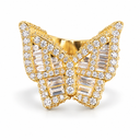 AI-generated illustrative product photo of the Butterfly Ring in yellow gold