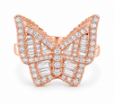 AI-generated illustrative high-resolution product image for Butterfly Ring in Rose Gold