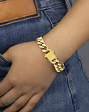 CLEAN BOXED CUBANA BRACELET - 11MM GOLD Bracelets
