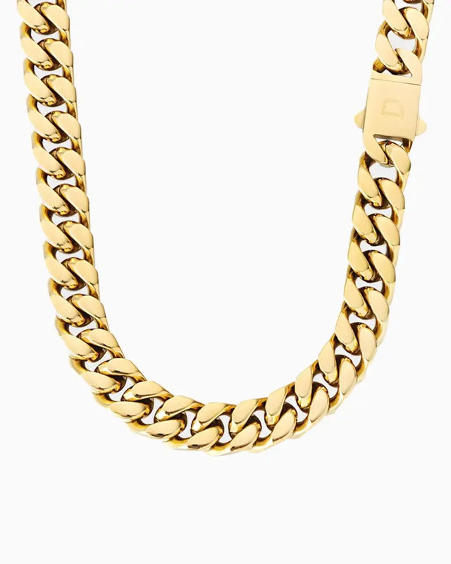 CLEAN BOXED CUBANA CHAIN - 11MM GOLD