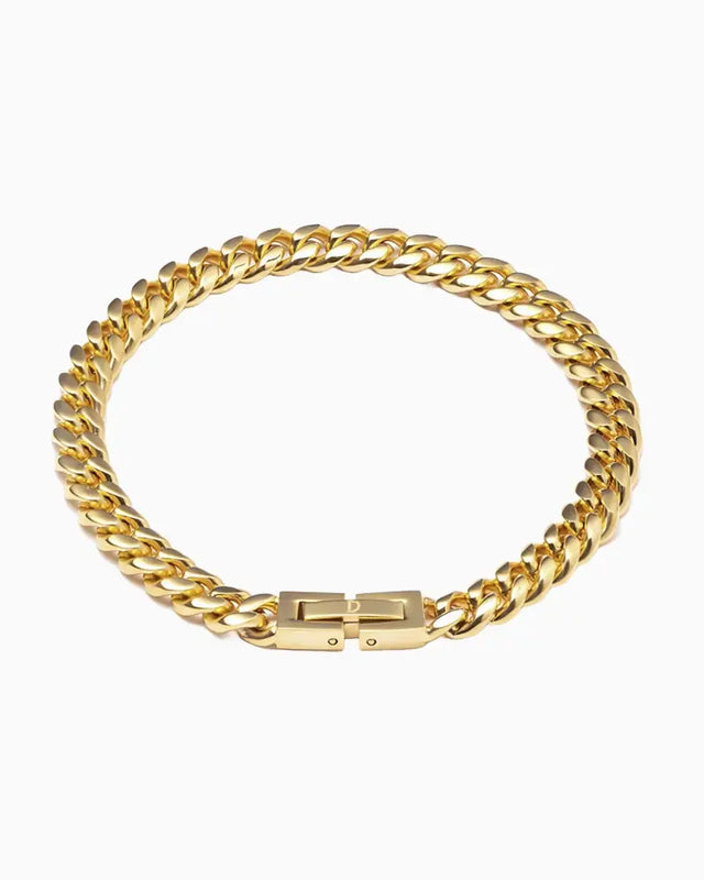 CLEAN CUBANA BRACELET - 7MM GOLD