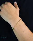 CLEAN FIGARO BRACELET - 3MM GOLD Bracelets