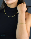 CLEAN FIGARO BRACELET - 3MM GOLD Bracelets