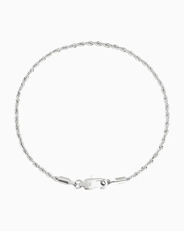CLEAN ROPE BRACELET - 2MM WHITE GOLD