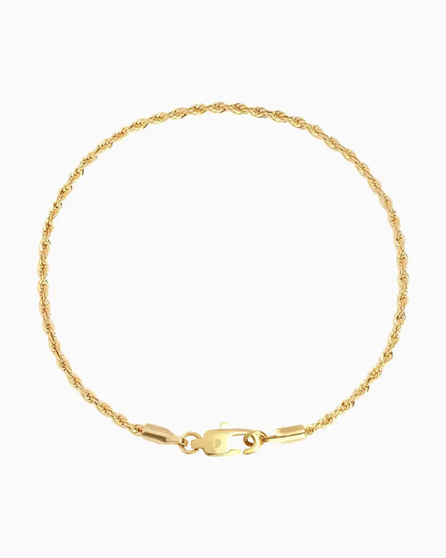 CLEAN ROPE BRACELET - 2MM GOLD