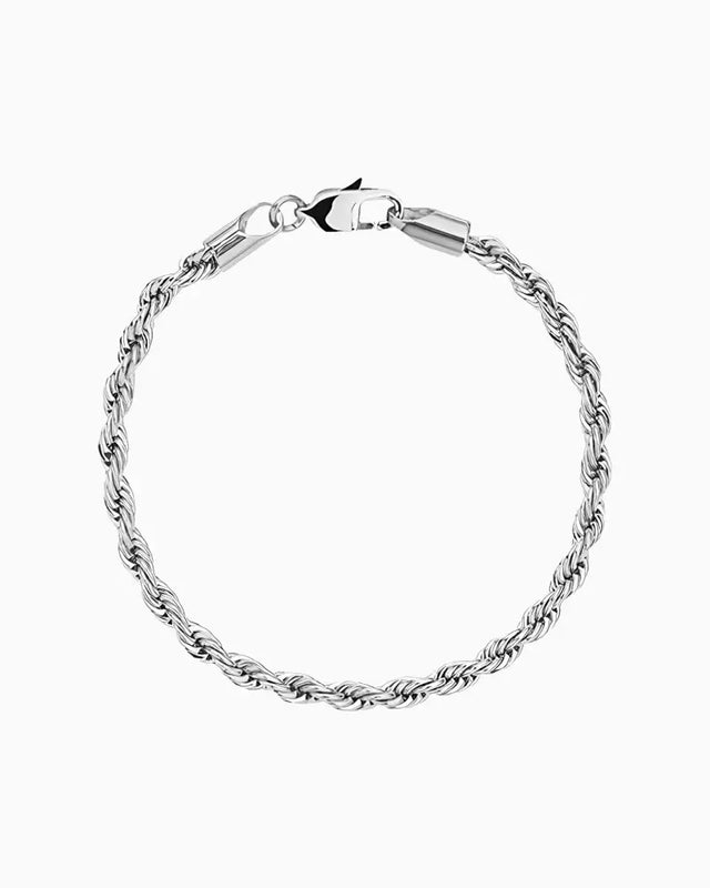 CLEAN ROPE BRACELET - 3MM WHITE GOLD