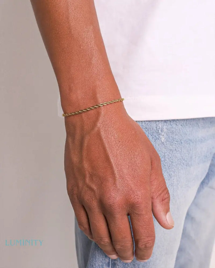 CLEAN ROPE BRACELET - 3MM GOLD Bracelets