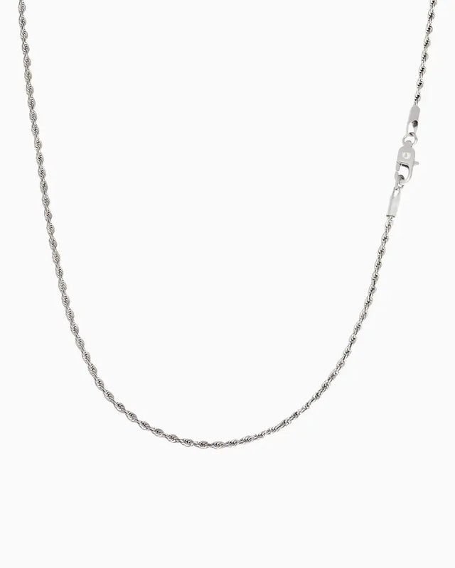 CLEAN ROPE CHAIN - 2MM WHITE GOLD