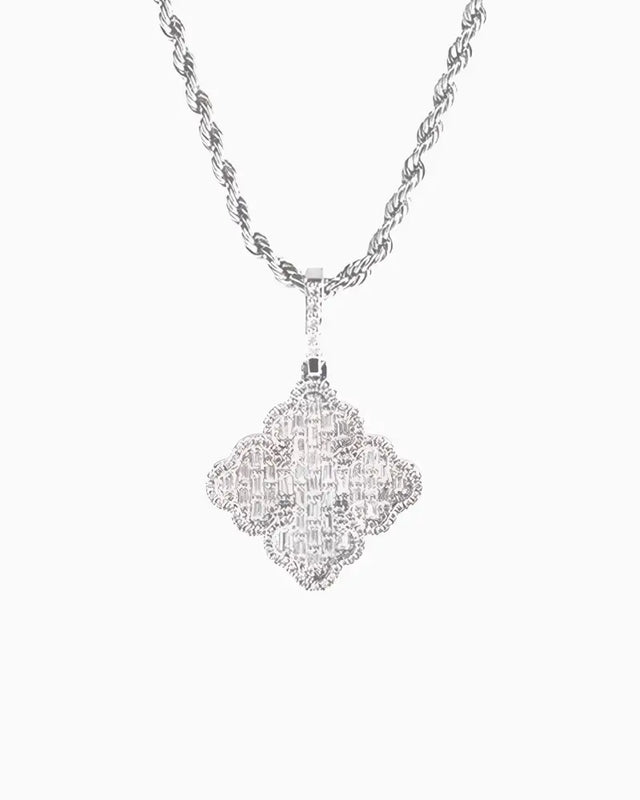 CLOVER PENDANT - WHITE GOLD