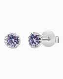 COLORED STUDS Purple Earrings