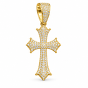 AI-generated illustrative product photo of the Cross Pendant in yellow gold