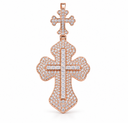 AI-generated illustrative product photo of the Cross Pendant in rose gold