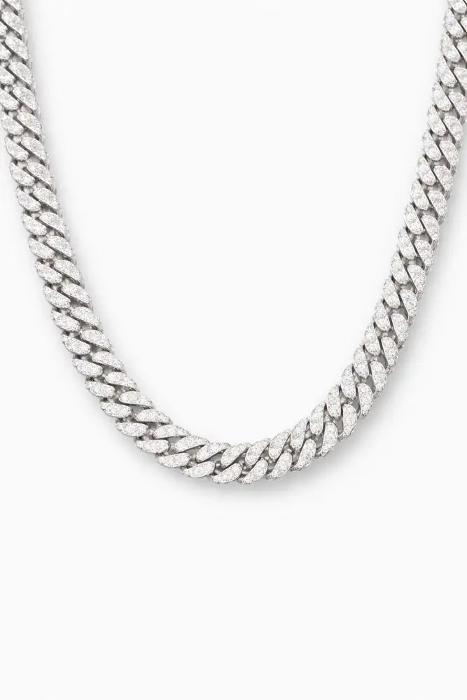 CUBAN CHAIN 8MM - WHITE GOLD - Chains
