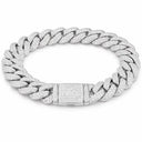14mm white-gold 925 moissanite Cuban bracelet product image