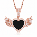 AI-generated illustrative product photo of CUSTOM IMAGE ICED PENDANT in Rose Gold; verify against the physical finish.