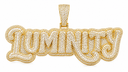 AI illustrative image of the LUMINITY custom iced pendant in gold