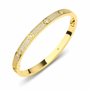 AI-generated illustrative high-resolution recreation of the Gold Diamond Love Bangle