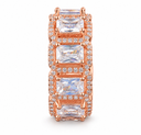 AI-generated illustrative product photo of the Double Stone Iced Ring in rose gold