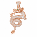 AI-generated illustrative Rose Gold finish of the Dragon Pendant