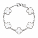 925 Clover Bracelet White Mother of Pearl 925 Sterling Silver