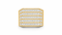 AI-generated illustrative Gold finish for ICED BOX RING. Verify the finish against the physical product.