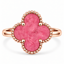 Clover Ring, Pink colour, Rose Gold finish