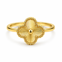 Clover Ring, Gold colour, Gold finish