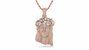 AI-generated illustrative Rose Gold finish for Jesus Thorn Pendant; verify finish against the physical product.