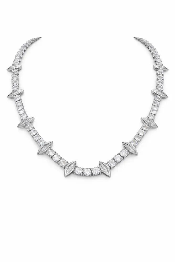Fang Chain - Silver / 16 INCH / 40CM