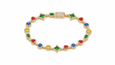 AI-generated illustrative Gold finish for Geometric Diamond Bracelet; finish depiction may differ from the physical product