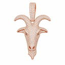 AI-generated illustrative Rose Gold finish of the Goat Pendant