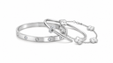 AI-generated illustrative high-resolution Silver finish product photo of the three-piece Gold Stack Bundle
