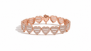 AI-generated illustrative image of the Rose Gold finish for the Heart Bracelet; metal colour may differ from the physical product.