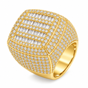 AI illustrative Gold finish image of the iced box ring