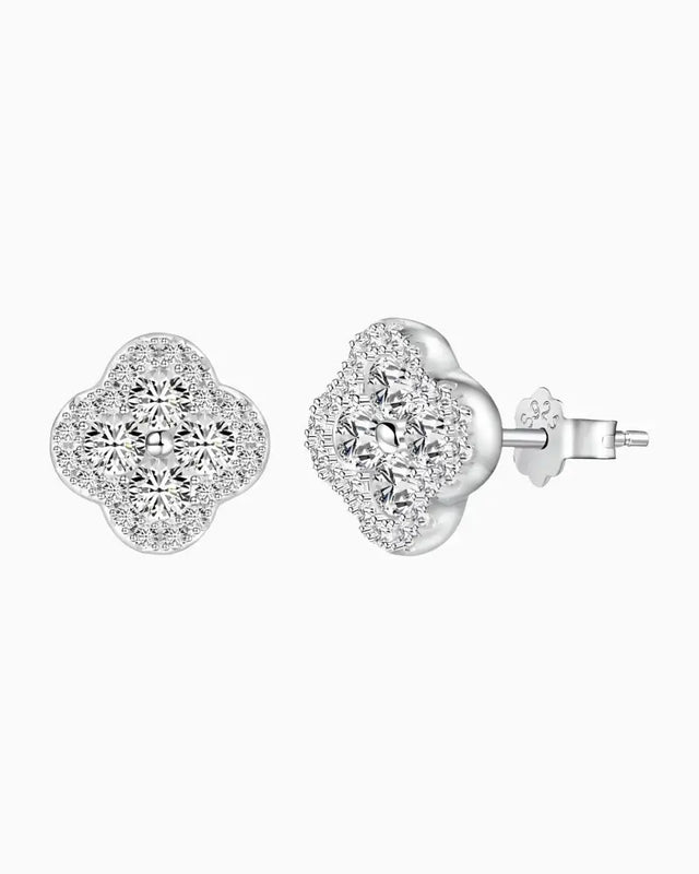 ICED CLOVER STUDS