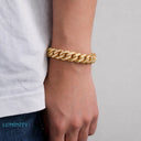 ICED CUBAN BRACELET - 10MM GOLD - Bracelets