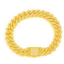 ICED CUBAN BRACELET - 10MM GOLD Bracelets